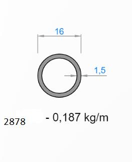 16 LIK BORU PARLAK ELOKSAL AKP-2878/ 6 MT