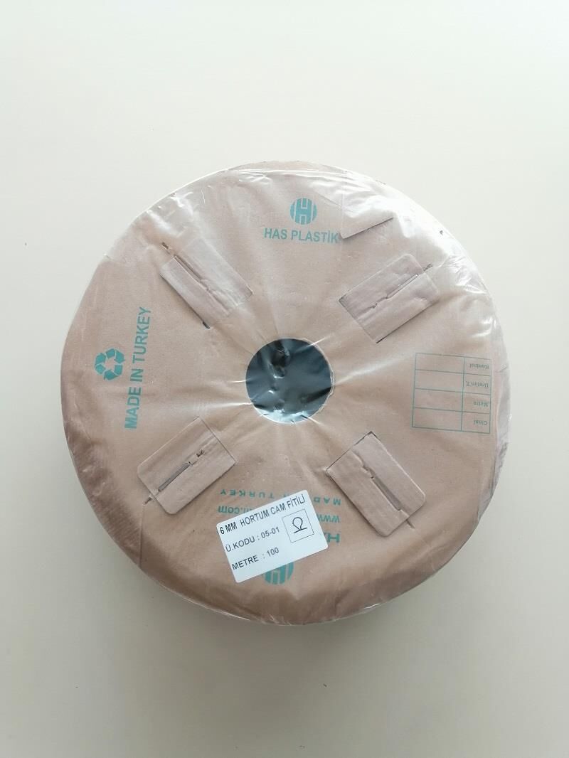 6 MM HORTUM FİTİL 100 MT SİYAH