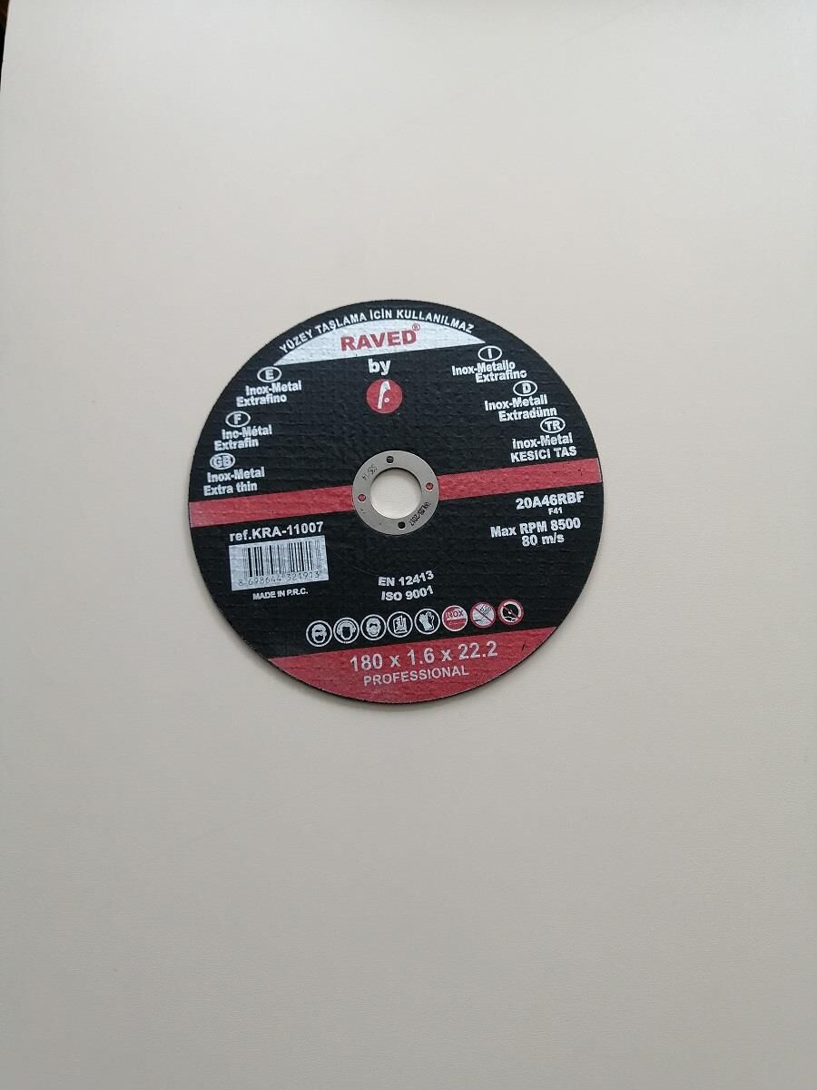 RAVED İNOX KESİCİ 180 LİK  180*1,6*22,2