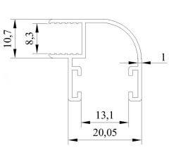 CAM BALK ALM  KÖŞE 90 DR BRONZ OKY-4249