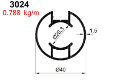 40 TEK TIRN BOŞ BORU PARLAK  SARI  AKP-3024 / 6 MT
