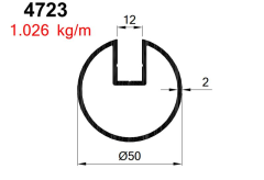 50 LİK YARIKLI BORU P ELOKSAL AKP-4723 / 6 MT