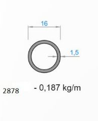 16 LIK  2 MM BORU PARLAK / 6 MT