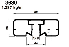 30*80  ÜST PRF ORT KANALI PARL BRONZ AKP-3630/ 6 M