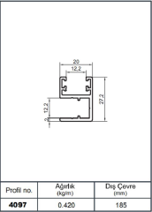 20*27 CAM KANAL ALT PRF PRLK BRONZ  AKP-4097/ 6 MT