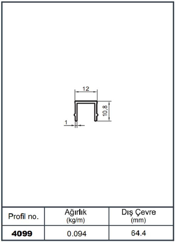 KARE C KÜP KAPAMA ÇITASI 4097 İÇİN  AKP-4099/ 6 MT