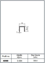 KARE C KÜP KAPAMA ÇITASI 4097 İÇİN  AKP-4099/ 6 MT