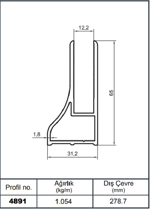 CAM KÜP YAN  KANAL ALT BAZA PARL BRONZ AKP-4891 6M