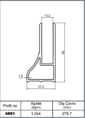CAM KÜP YAN  KANAL ALT BAZA PARL BRONZ AKP-4891 6M