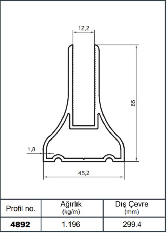 CAM KÜP KANALLI  ALT BAZA PARL BRONZ AKP-4892/ 6 M