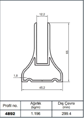 CAM KÜP KANALLI  ALT BAZA PARL BRONZ AKP-4892/ 6 M