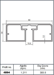 30*80  ÜST PR ORT KANALLI PARL BRONZ AKP-4894/ 6 M