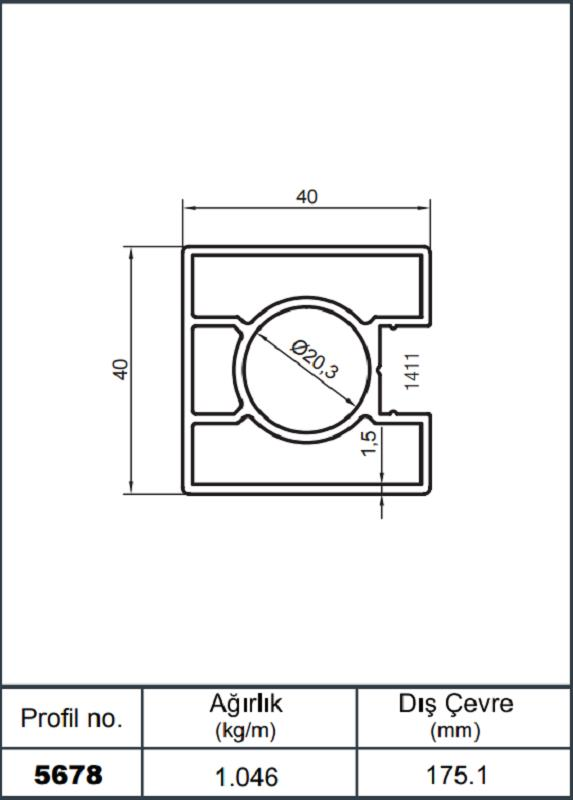 40*40 KARE DİKME TEK KANAL PARL BRONZ AKP-5678/ 6M