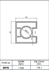 40*40 KARE DİKME TEK KANAL PARL BRONZ AKP-5678/ 6M