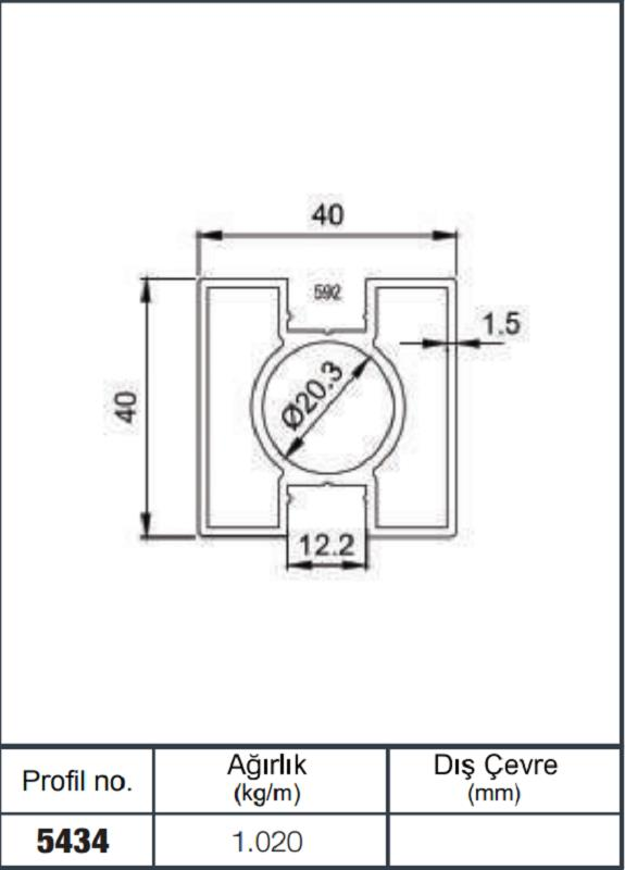 40*40 KARE DİKME ÇİFT KANAL PARL BRONZ AKP-5434/6M