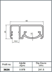 25*60 ÜST PRF YANDAN KANL PARL ELOKS AKP-3626/ 6 M