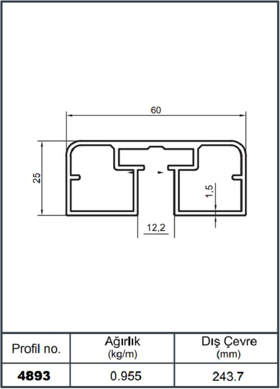 25*60  ÜST PR ORT KANALLI PARL ELOKS AKP-4893/ 6 M