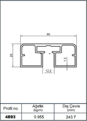 25*60  ÜST PR ORT KANALLI PARL ELOKS AKP-4893/ 6 M