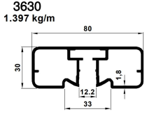 30*80 ÜST PRF ORT KANALI PARL SARI AKP-3630/ 6 MT