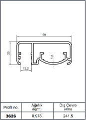 25*60 ÜST PR YANDAN KANL PARL BRONZ AKP-3626/ 6 MT