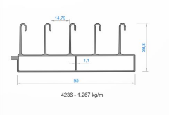 5 Lİ SÜRME EŞİKLİ RAY ELOKSAL OKY-4236/ 6,50 MT