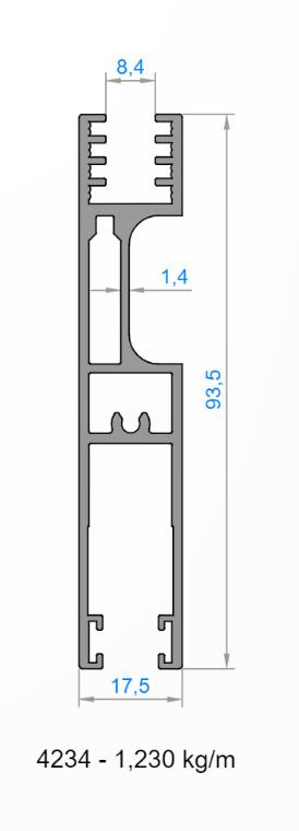 SÜRME  BAZA KANAT ELOKSAL OKY-4234/ 6,50 MT