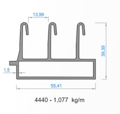 3 LÜ SÜRME EŞİKLİ RAY ELOKSAL OKY-4440/ 6,50 MT