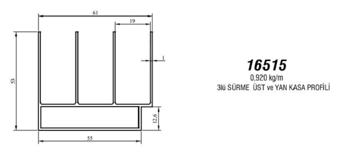 3 LÜ SÜRME KASA ELOKSAL  / 6 MT  YVZ 16515
