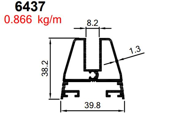 KCS 8 MM KANAT  ANTRASİT GRİ  AKP-6437  / 6 MT