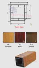 70*70 PVC KUTU PROFİLİ ALTINMEŞE 6 MT