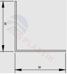 30*30 PVC KÖŞEBENT BEYAZ  4 MT