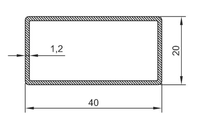 40,20 KUTU ALTINMEŞE FIRÇA BOYALI  / 6 MT