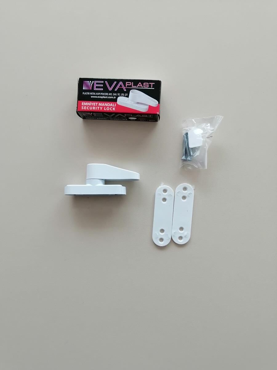EMNİYET KİLİDİ BEYAZ PVC DOĞR İÇİN