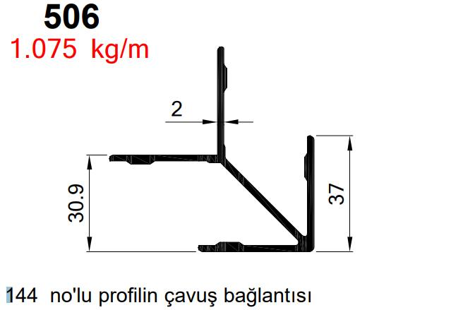 BÜYÜK TUBA ÇAVUŞ KANATA  PRES  AKP-506 / 1 MT