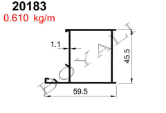 AKP-20183  ALDOKS GENİŞ  KASA  ANTRASİT GRİ  / 6 M