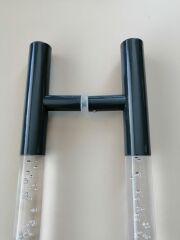 BİRSAN 40*60 PLEKSİLİ CAM KAPI KOLU  ANTRASİT GRİ