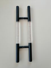 BİRSAN 30*60 PLEKSİLİ CAM KAPI KOLU  SİYAH