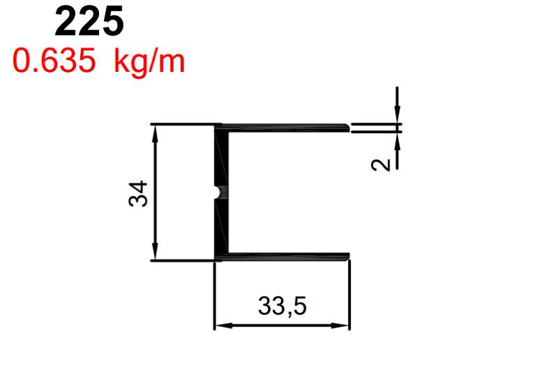 ALDOKS GENİŞ U BAĞLANTI PRES AKP-225 / 1 MT