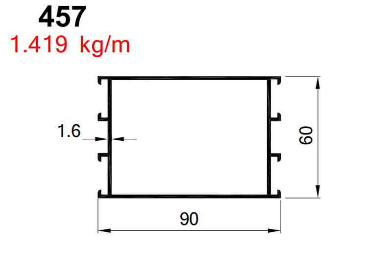 C60 SÜPER GENİŞ KASA  SİYAH AKP-457
