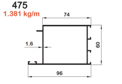 C60 SÜPER GENİŞ KAPI  BRONZ AKP-475