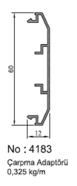 C60  KAPAMA PROFİLİ BRONZ / 6 MT