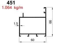 C60 KAPI KANAT 1,6 MM ANTRASİT  GRİ AKP-451 / 6 MT