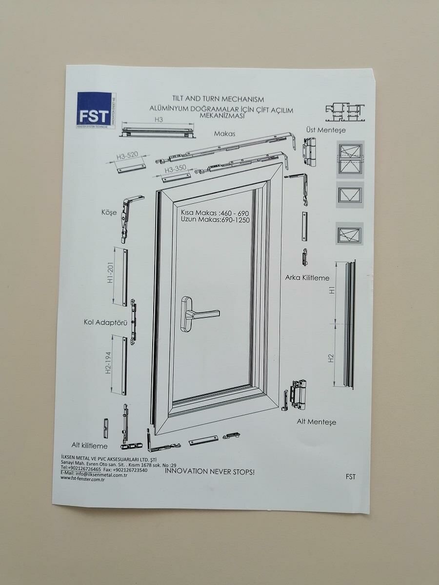 FST ÇİFT AÇILIM ALM İÇİN UZUN MAKAS  ANTRASİT GRİ