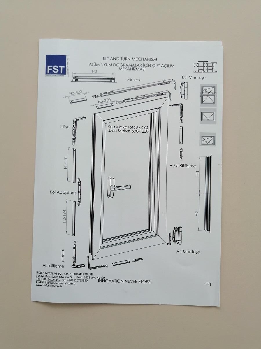 FST ÇİFT AÇILIM ALM İÇİN UZUN MAKAS  ANTRASİT GRİ