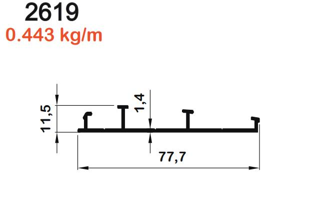 90 LIK SÜPÜRGELİK ALTI  PRES AKP-2619  / 6 MT