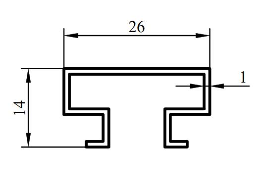 MOBİLYA RAF PROFİLİ  ELOKSAL / 6 MT